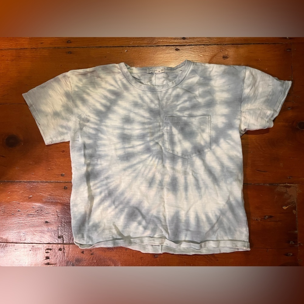 Rag & bone tie dye thick cotton t-shirt women’s size medium oversized flaws